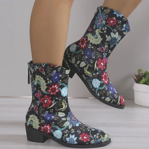 Western floral boots sz 7.5 - Picture 7 of 8